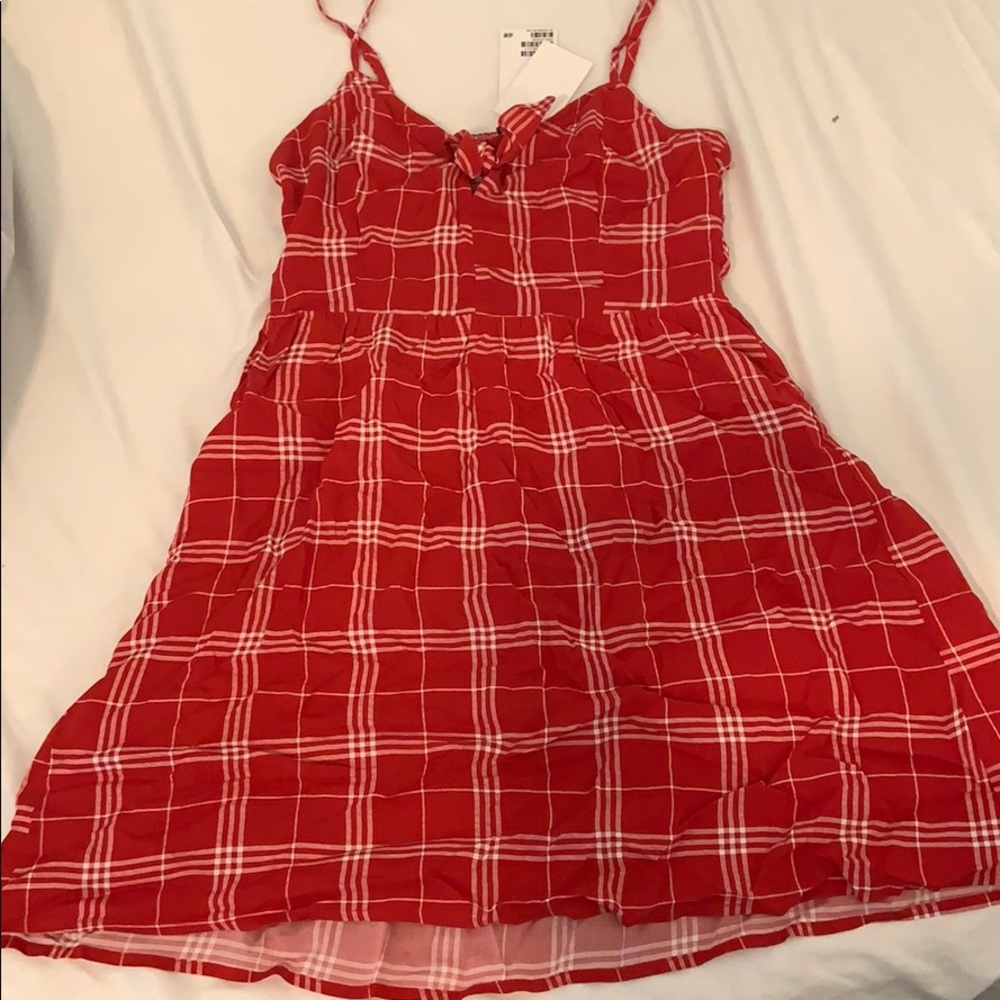 Red flannel dress